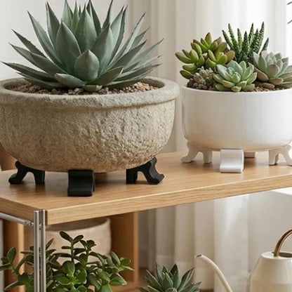 3/12PCS Garden Plant Flower Pot Foot Stands Flowerpot Foot Pad Plant Potted Holder Indoor Outdoor Garden Plant Pot Base Tray