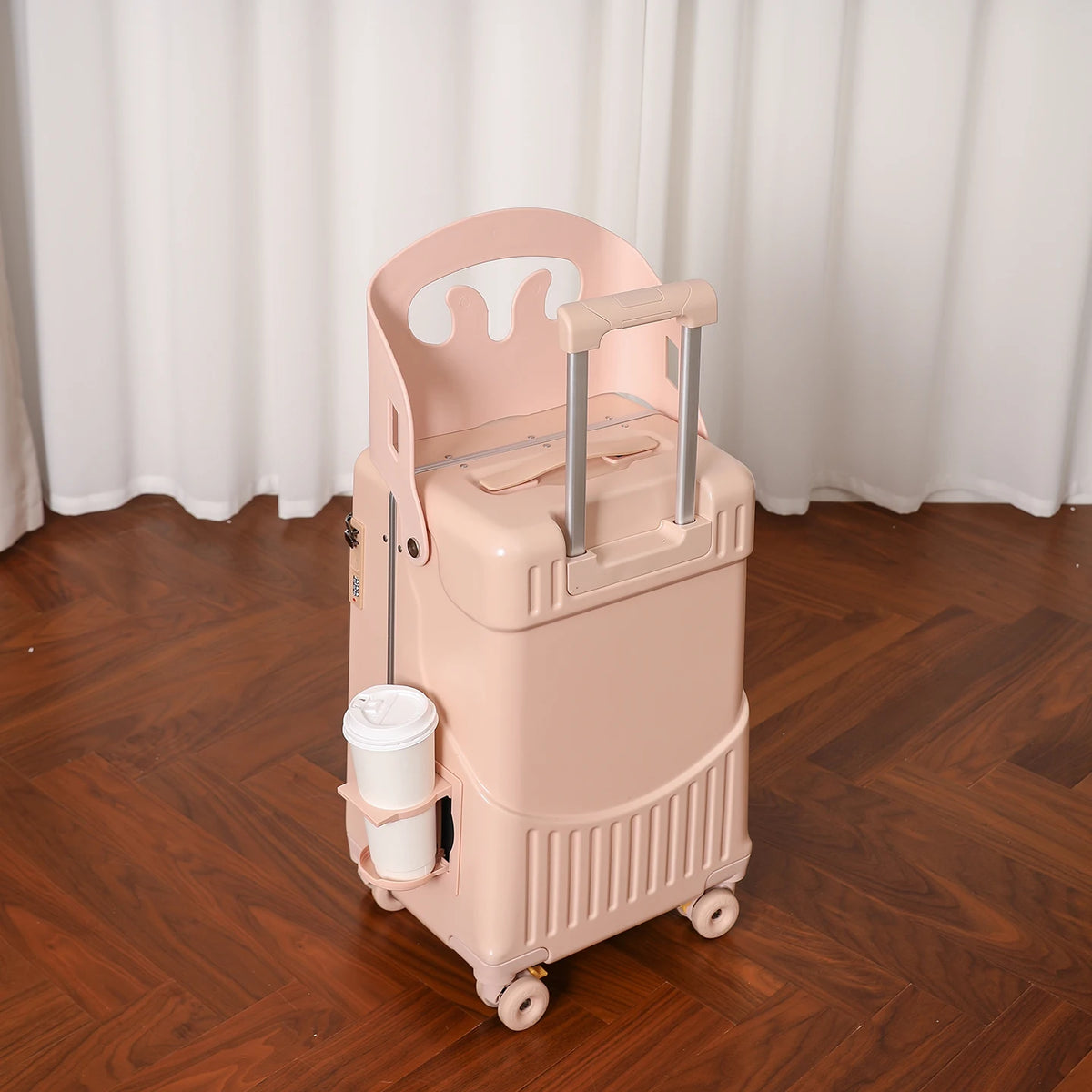 BunnyFly Kid Mom Suitcase with Seat for Children Can Sit To Ride Trolley Luggage Baby Travel Carry Case Multifunction Boardable