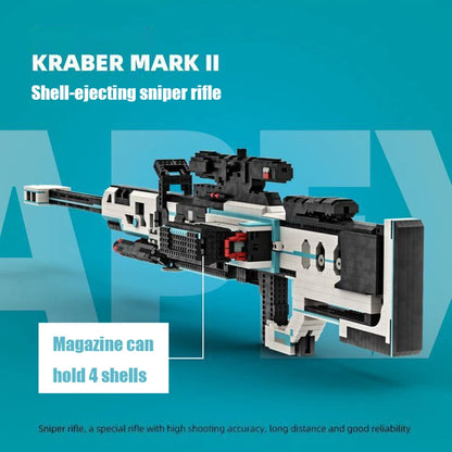 3800PCS Technical Apex KRABER MARK II Sniper Rifle Building Blocks High Tech MOC Constructuon Gun Toys Gift For Children Kids