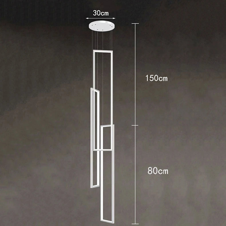 Modern ring stairs led lights pendant light lamps for living room led Chandeliers for dining room hanging light indoor lighting