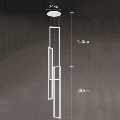 Modern ring stairs led lights pendant light lamps for living room led Chandeliers for dining room hanging light indoor lighting