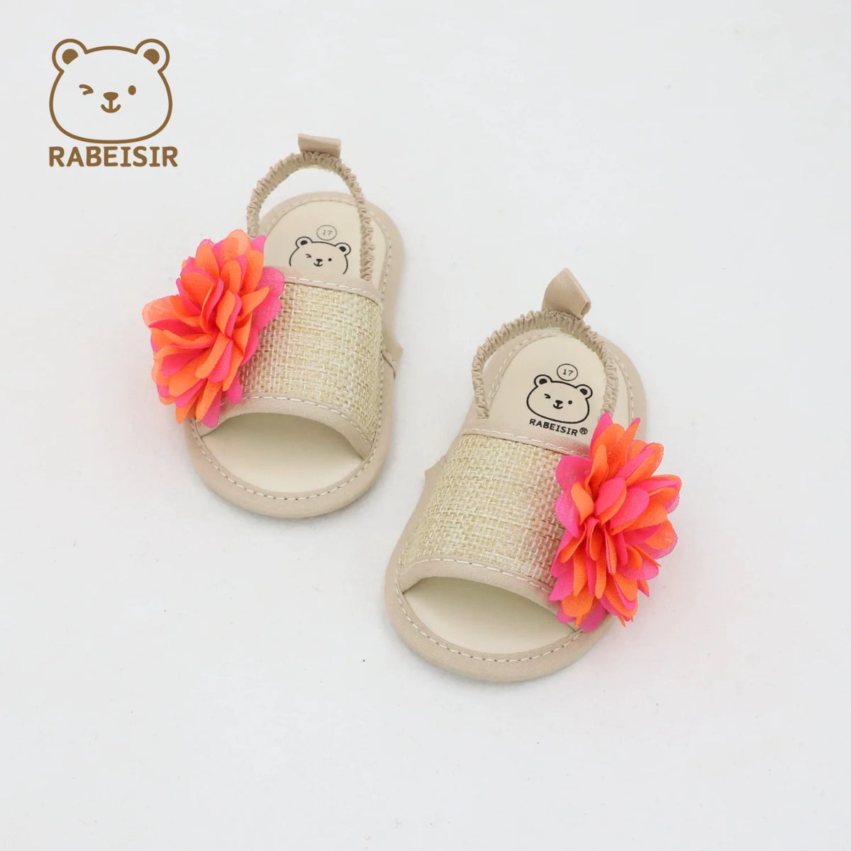 Girls' Front-Walking Shoes for Spring and Summer Baby Sandals 0-6-12-18 Months