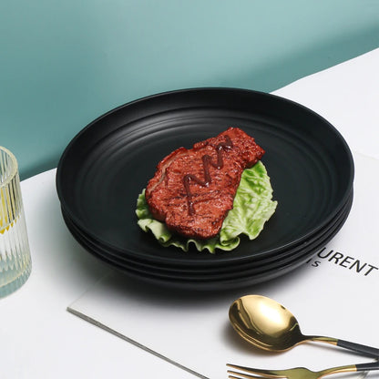 4/16pcs Plastic Plates (9 Inches in Diameter) Are Reusable and Suitable for Home Kitchens for Snacks, Desserts