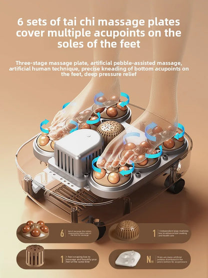 Automatic electric foot bath tub with massage function, heated foot bath, high-density foot bath device - a Women's Day gift.