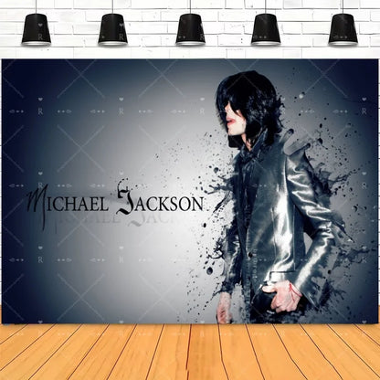 Michael Jacksons Birthday Party Decorations Fans Party Supplies Cake Topper Balloons Background Photo Studio Photography Props
