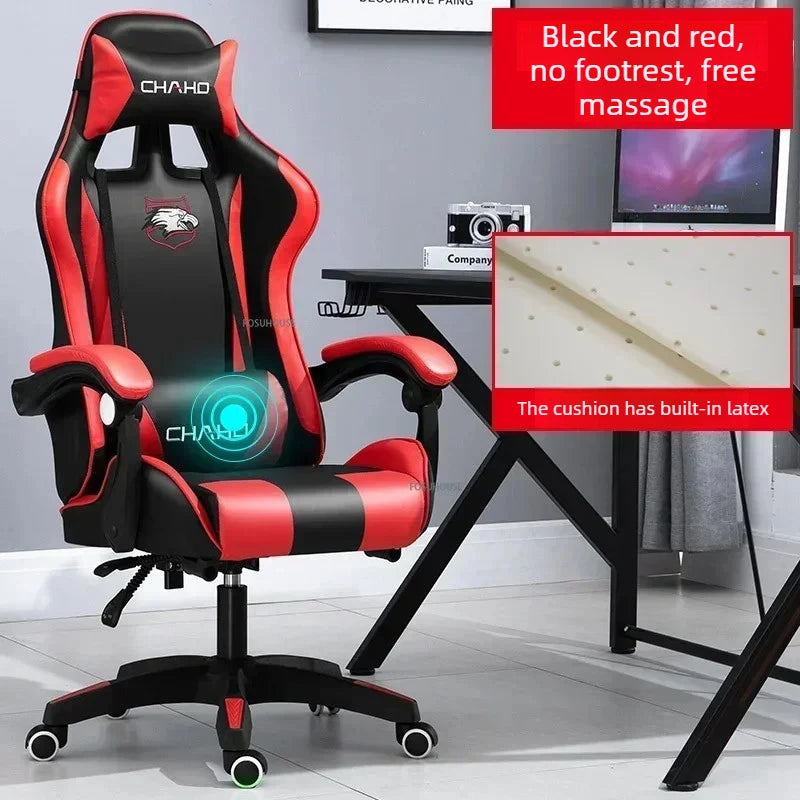 Modern Professional PC Computer Gamer Chair Light Luxury Leather Office Chair Internet Cafe Racing Esports Comfortable Furniture