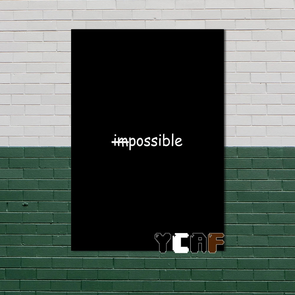 Motivational Quotes Black Minimalist Poster Canvas Aesthetic Decor for Office Quote Wall Art Decoration Gym Inspirational Poster