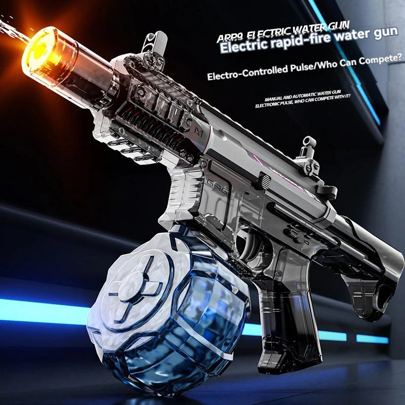Large Capacity Victor Electric Water Gun Toy, Absorb Water Automatic Continuous Shooting, With Lights, Summer Beach Pool Gift