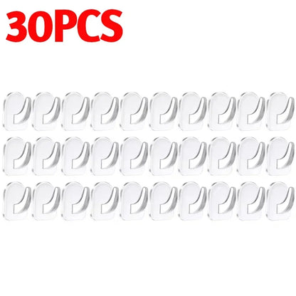 Mini Transparent Hooks Self-Adhesive Wall Hooks Heavy Duty Sticky Hangers Multi-Purpose Home Kitchen Bathroom Storage Organizer