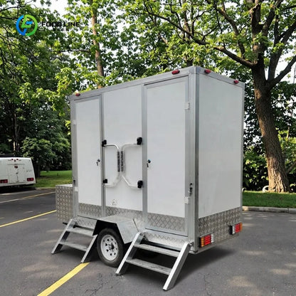 Outdoor Luxury Shower and Toilet Cabin with Mobile Bathroom Facilities for Camping and Events Restroom Trailer