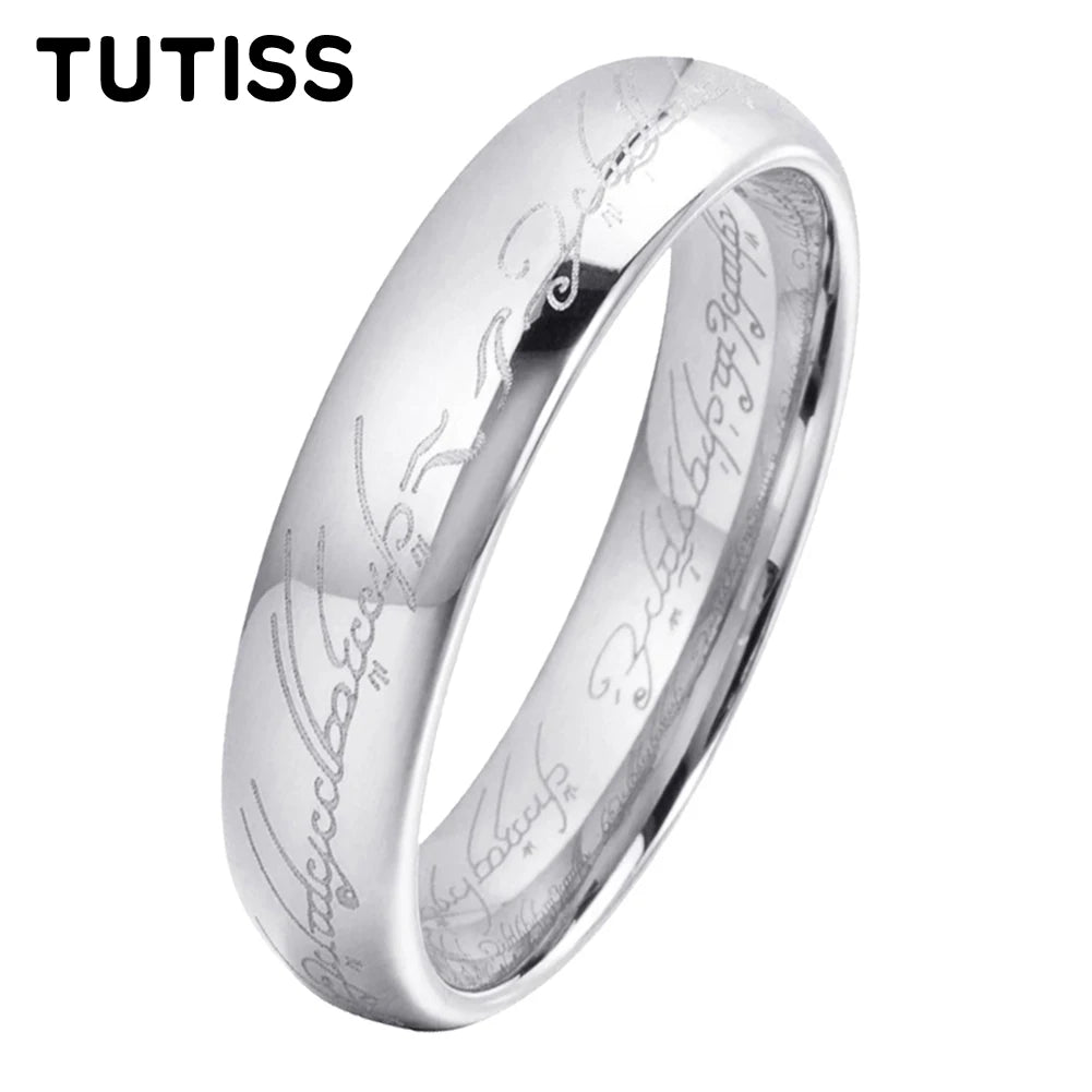 TUTISS 6/8mm Men Women Popular Engraving Ring Tungsten Wedding Band Domed Polished Stocks On Hand