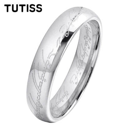 TUTISS 6/8mm Men Women Popular Engraving Ring Tungsten Wedding Band Domed Polished Stocks On Hand