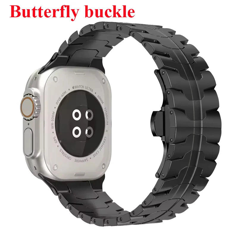 Stainless Steel Strap For Apple Watch Series 12 11 10 9 8 SE 3 46mm 45mm 42mm 44mm Metal Bracelet Band iWatch Ultra 4/3/2/1 49mm