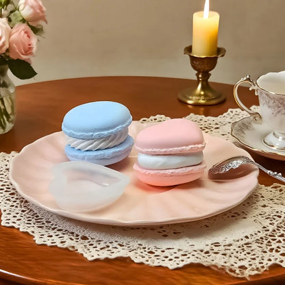3D Macaron Shape Candle Soap Silicone Mold DIY Chocolate Dake Dessert Fondant Baking Epoxy Resin Molds Sandwich Biscuits Making