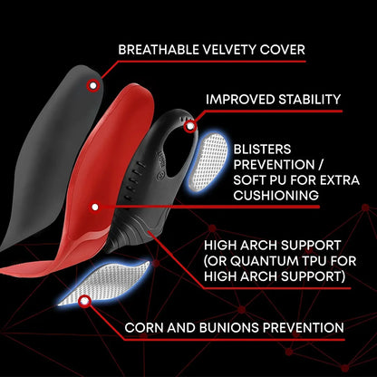 220+ Lbs Heavy Duty High Arch Support Insoles for Men Women Shock Absorbing Shoe Inserts for Flat Feet Standing All Day Insole