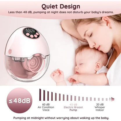 Breast Pump Electric Handsfree BPA Free With Heating & UV Sterilize Lid Optional Wireless Upgrade Wearable Breastfeeding Pump