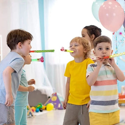 10-50pcs Party Blowers Whistles,Colourful Noisemakers Party Blowouts Squawkers Fringed Noise Maker,Birthday Wedding Noisemakers