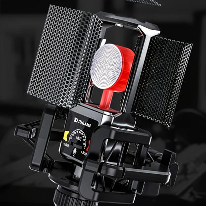 Tenlamp PKPRO Large Diaphragm Condenser Mic, 26mm Gold-Plated Head, Phantom Power, USB/XLR Dual-Circuit,  Gaming Streaming Podcast Mic with Stand, Noise Cancellation for PC PS5 Karaoke Video Conferencing