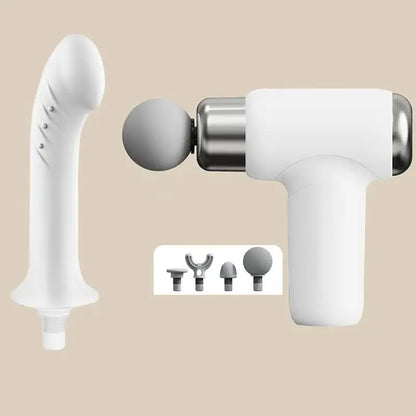 NEW Mini Massager Replaceable Massage Heads Deep Muscle Relaxation For Workout Recovery Home Office Travel