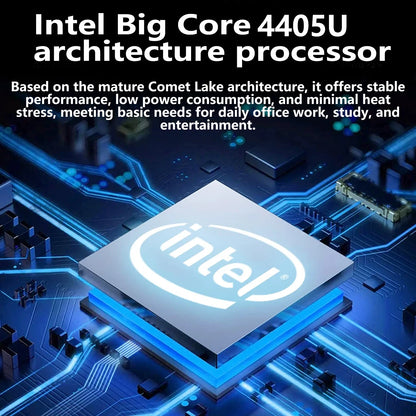 LENO 14.1"Ultra Slim Laptop Windows11 16GB 2TB SSD Gamer Notebook Intel 4405U 1920*1080 Display Office Study Gaming Computer PC