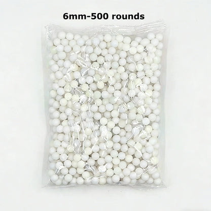 White 500 Rounds Airsoft BBs Bullets 0.2g Hunting Shooting 6mm BB Strikeball Rifle Gun Plastic Balls White Paintball