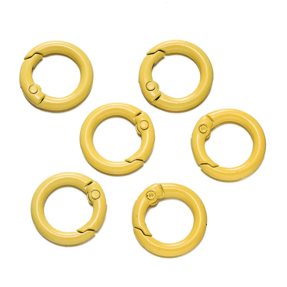 Colorful O-Ring Spring Clasp Clips — Zinc Alloy Carabiner Connectors