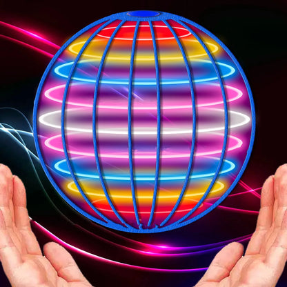 Automatic LED Color Flying Ball Boomerang Anti-Gravity Suspension Tech Magic Ball Gyroscopic Toy for Kids Black