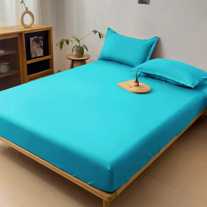 Throw Waterproof Mattress Cover Bed Fitted Sheet Mattress Bedspread Protector Pads Single/Double/King/Queen Full Size Gray/White