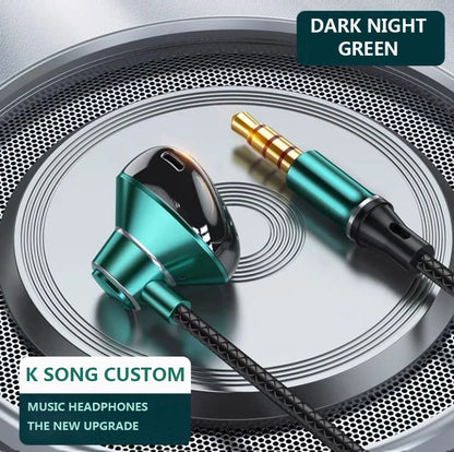 9D Surround Bass Type C&3.5mm Headphones Wried Control Headsets In HD Mic In-ear Earbuds For IPhone15/16/17 For Samsung Earphone