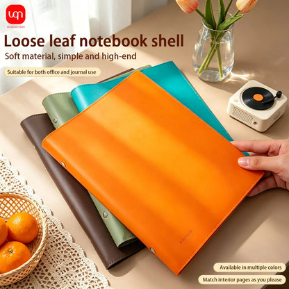 PU Leather Loose-Leaf Notebook A5 Size Waterproof Soft Leather Cover Diary Removable Pages Notebook for Office  School Supplies