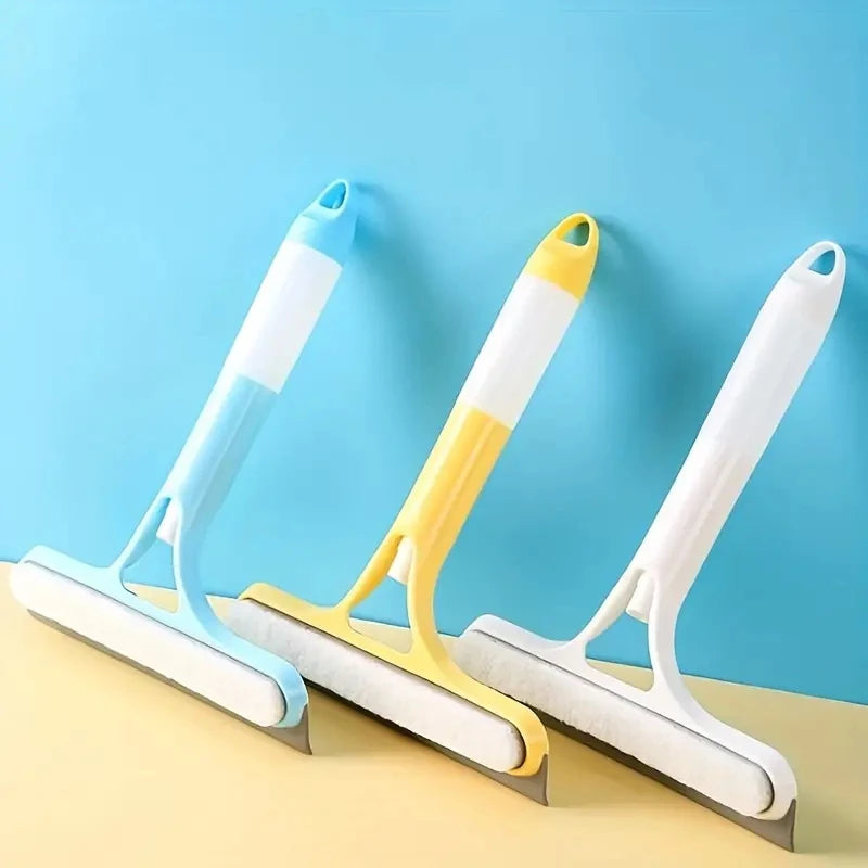 Non-Slip Blue Window Squeegee - Multi-Purpose Wiper for Home Car Glass Cleaning No Water Marks