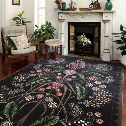 Light Luxury Cloakroom Carpet Home Non-slip Mat Large Area Bedroom Decor Washable Rug European Retro Carpets for Living Room