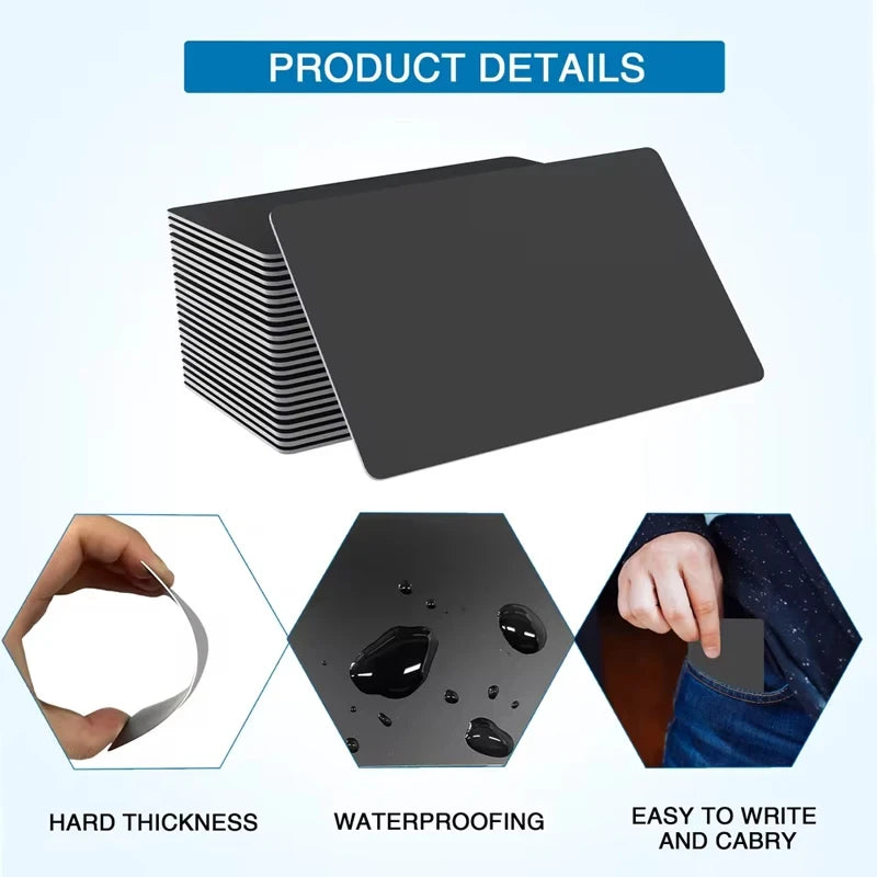 Hilo 5-10PCS NTAG215 Blank NFC Cards PVC Tags NFC215 Black Card 13.56Mhz TagMo Waterproof RFID NFC Phone 504 bytes