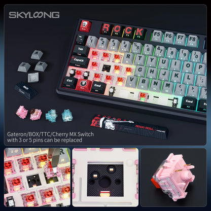 SKYLOONG GK104 Pro Wireless Mechanical Keyboard 100% Custom Keyboard Hot-Swapp Low-noise Switch for PC Gamer Office Accessories