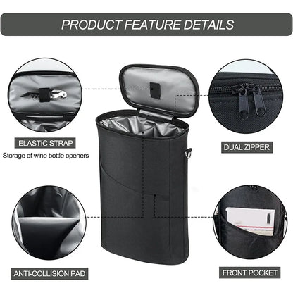 Wine Bottle Bag Soft Cooler Wine Bottle Insulated Bag for Wine Thermal  Outdoor Bag for Travel Carrier Tote Wine Glass