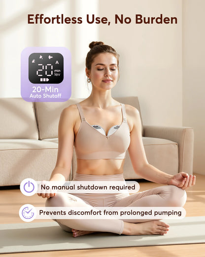 Breast Pump Hands-Free, Upgraded Wearable for Beginners, 325mmHg Strong Suction, 4 Modes & 12 Levels, Fast Milk Storage, Leak-proof, 17/19/21/24/27mm Flanges, USB-C Fast Charging, Quiet Operation, Comfortable Portable Design
