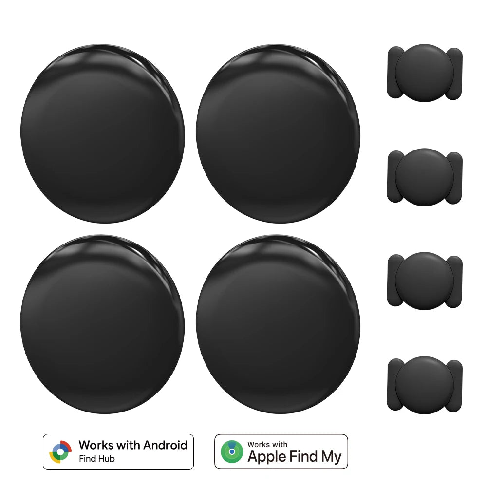 1/4-pack For Apple Find My/Google Find Hub Tracker Strong Magnetic Waterproof Anti-lost Finder Device For IOS/Google Smart Tag