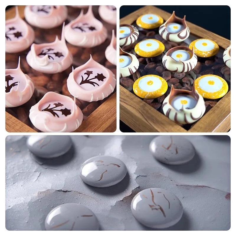 Chocolate Mold 15 Cavity Polycarbonate Chocolate Moulds Volcano Candy Bonbons Forms Confectionery Baking Tools φ1.58"xH0.24"