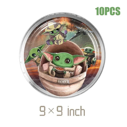 Green Yodaed Latex Balloons Hero Master Robot Foil Ballons Happy Birthday Party Banner Tableware Cake Topper Decoration Kid Toy