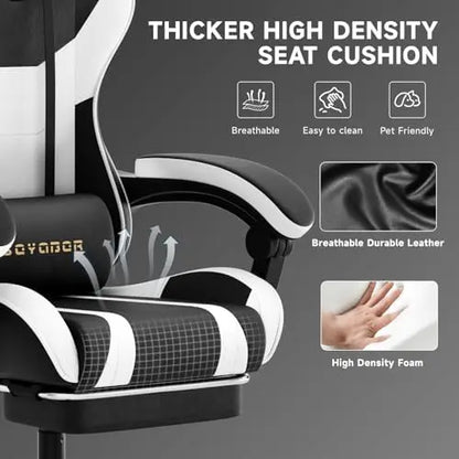 （Local US Inventory）Ergonomic Gaming Chair,A tile 3-in-1 Video Game Chair for Work, Study, and Gaming,Features an Adjustable Bac