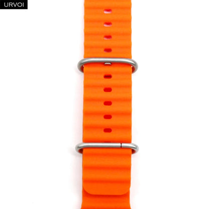 URVOI Ocean Band for Apple Watch Ultra 4 3 2 Strap Series 12 11 10 SE Sport Band for iWatch Silicone Wristband Black Buckle 49mm