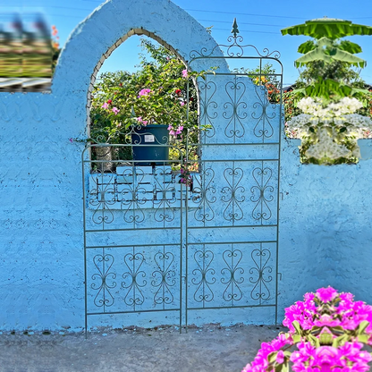 2Tier Clematis Rose Climbing Pergola Outdoor Fence Wrought Iron Plant Support Frame Outdoor Cucumber Climbing Frame
