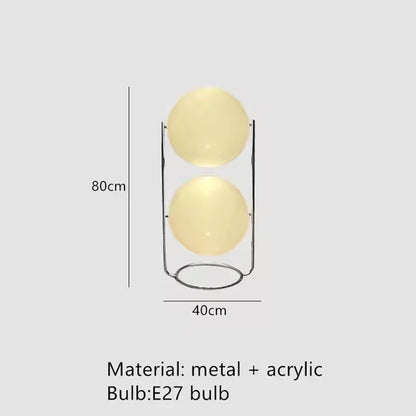 Modern Creative Floor Lamp White Yellow Acrylic Ball Standing Light Living Room Hotel Sofa Corner Decor Bedroom Bedside Lamps