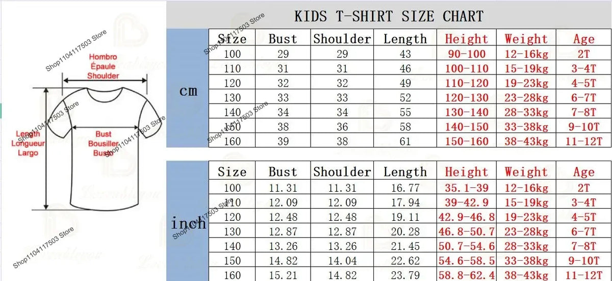 Kids' Game Character Graphic T-Shirt | Short Sleeves & Crew Neck | Casual Wear & Streetwear