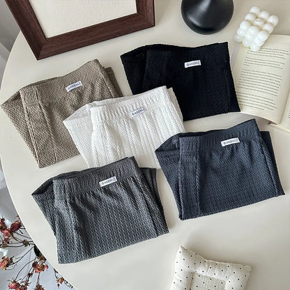 New Men's Ice Silk Jacquard Boxer Shorts, Loose and Breathable, Large Size, Square-Cut, Home Casual Simple Men's Underwear