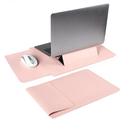 Portable 13 15 inch Adjustable Stand Laptop Sleeve with Mouse Pad Ultra Thin Tablet Case Portable Shockproof for HP/Dell/Surface