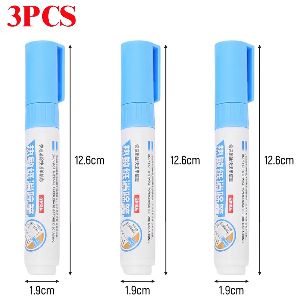 1/2/3Pcs Thermal Paper Eraser Pen Express Privacy Applicator Privacy Handwriting Cover Telephone No Trace Eraser Pen New