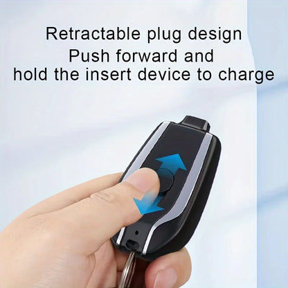 2025 New 1500mAh Mini Keychain Emergency Power Bank Portable Power Bank Keychain Emergency Charger for iPhone13 12 Xiaomi Huawei