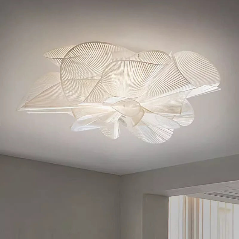 Nordic hallway ceiling chandelier Black/White PVC flower Pendant Lights living room Bedroom lights decoration modern led lights