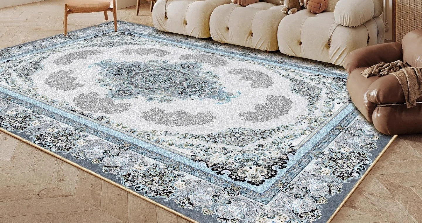 Ethnic Style Bedroom Decor Retro Carpet Light Luxury Carpets for Living Room Washable Lounge Soft Floor Mat Anti-slip Study Rug